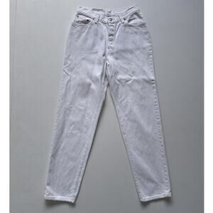 Vintage 80's LEVIS 501 White Jeans Made in USA 13 S / 28-29" W / High Rise